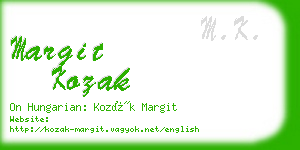 margit kozak business card